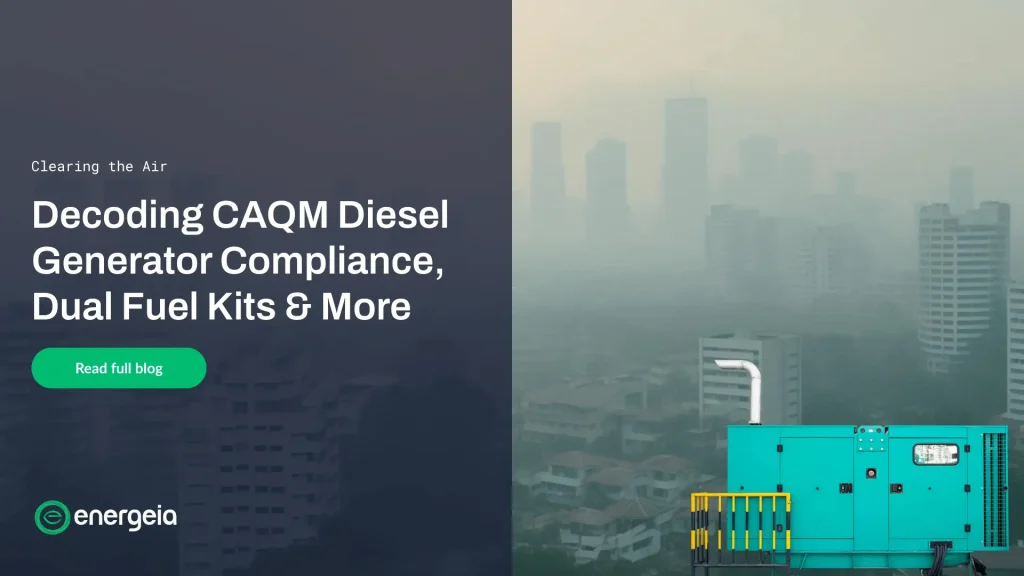 blog cover: Decoding CAQM Diesel Generator Compliance, Dual Fuel Kits & More