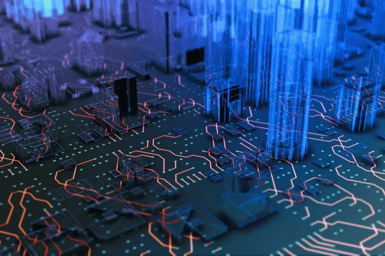 Three large industrial ventilation fans mounted on a rooftop with residential buildings in the background.